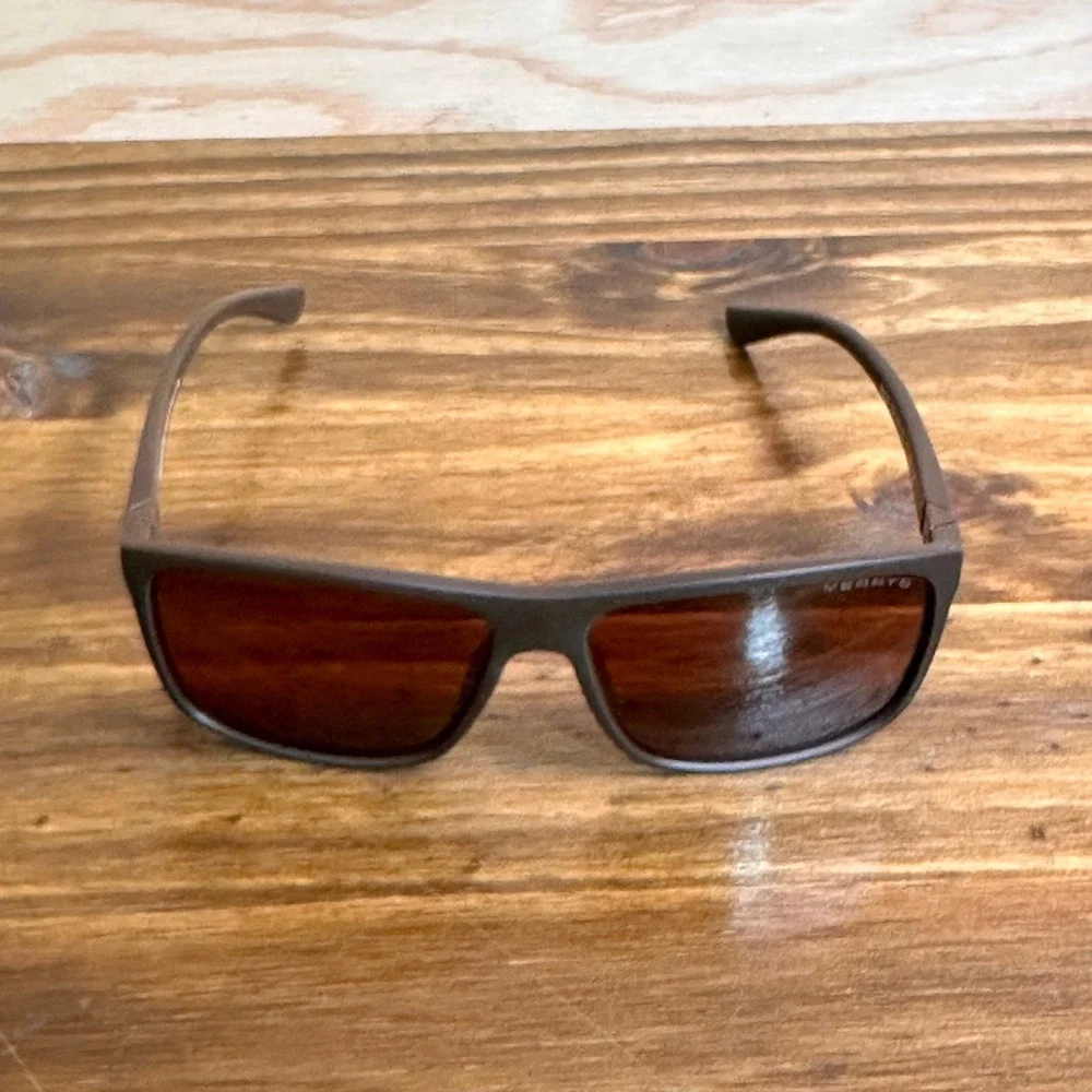 MERRY'S Polarized Sunglasses Matte Brown Rectangular Lens S8225 Design Italy